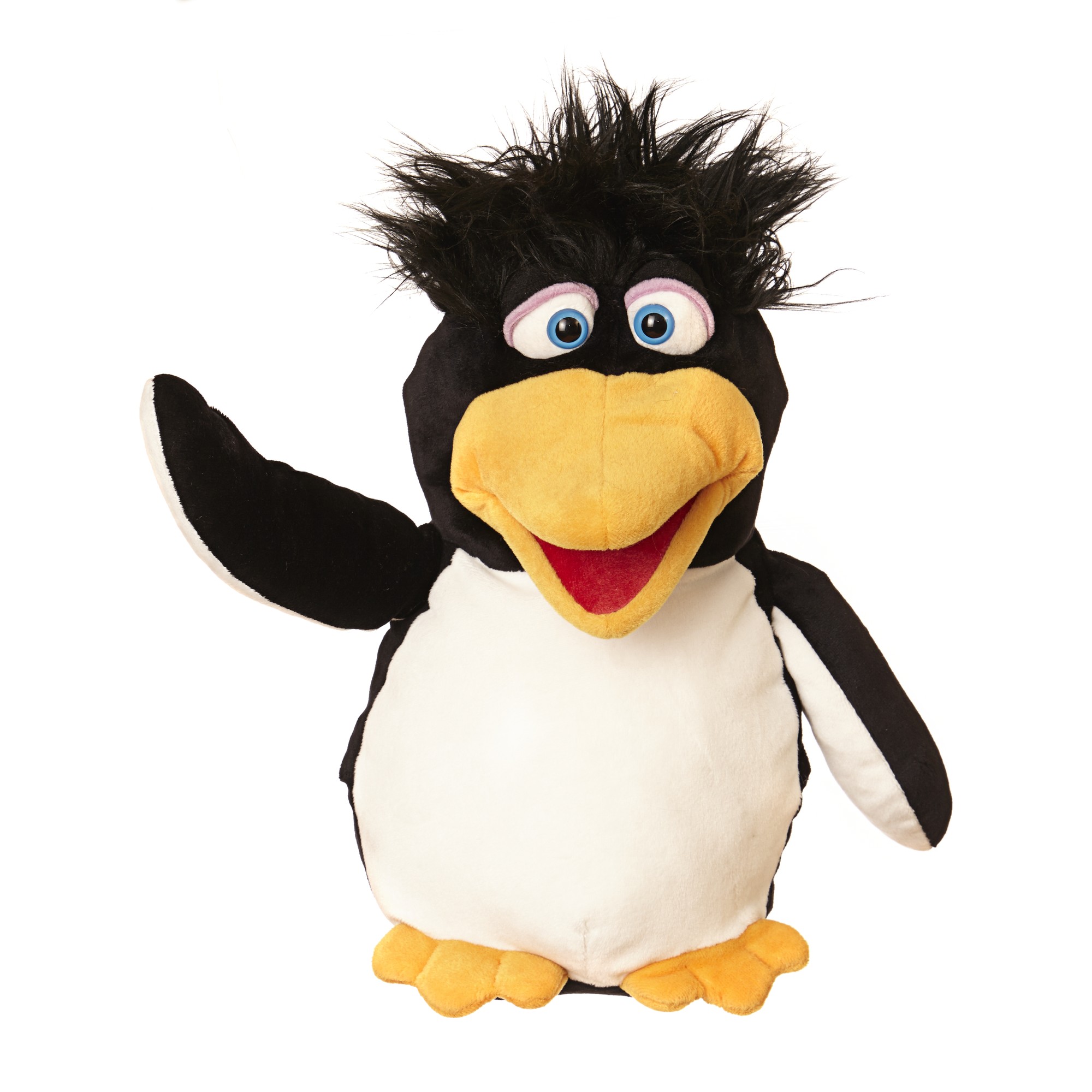 Living Puppets hand puppet Erwin the penguin with black tuft and orange beak