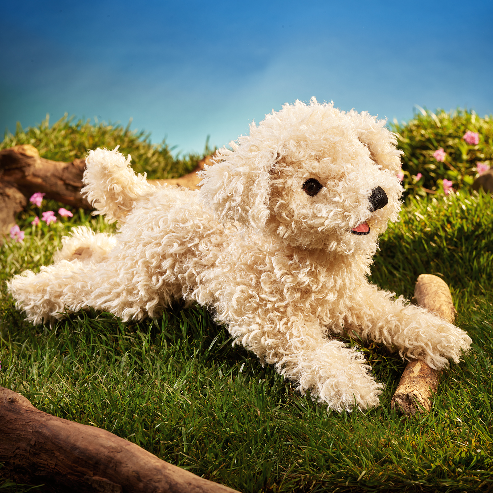 Folkmanis White Poodle Puppy Hand Puppet - Produktbild 4