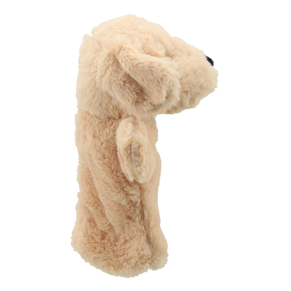 The Puppet Company baby hand puppet Labrador Retriever, beige dog puppet, right side view