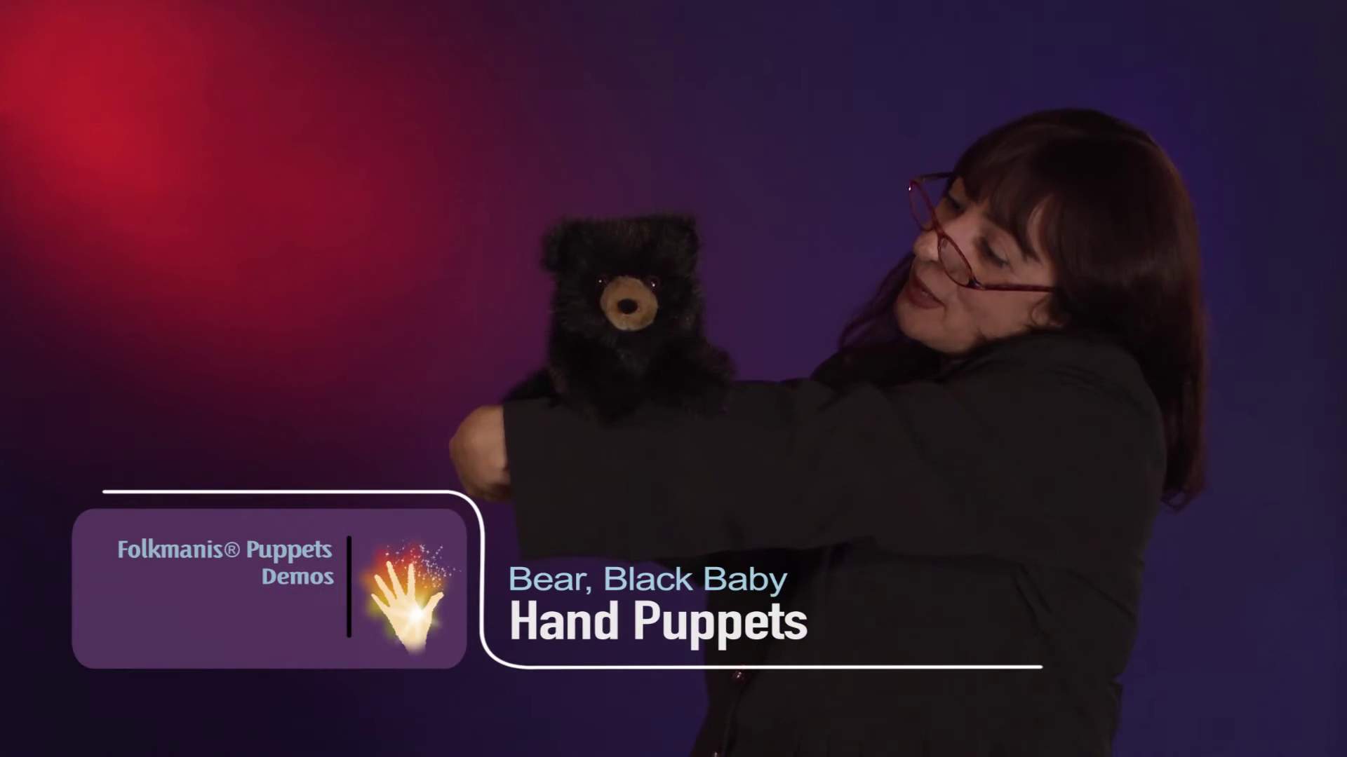 Folkmanis Baby Black Bear Hand Puppet Demo