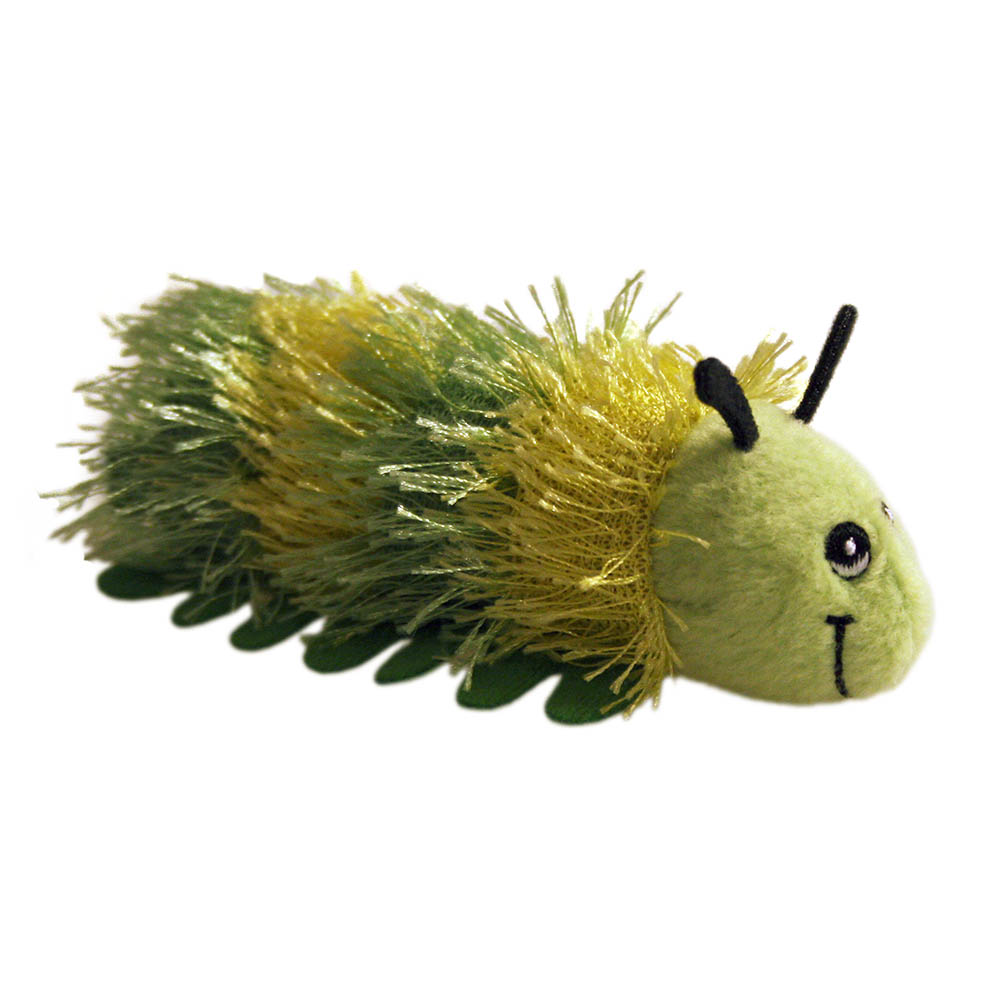 The Puppet Company finger puppet green caterpillar, green finger puppet with long antennae