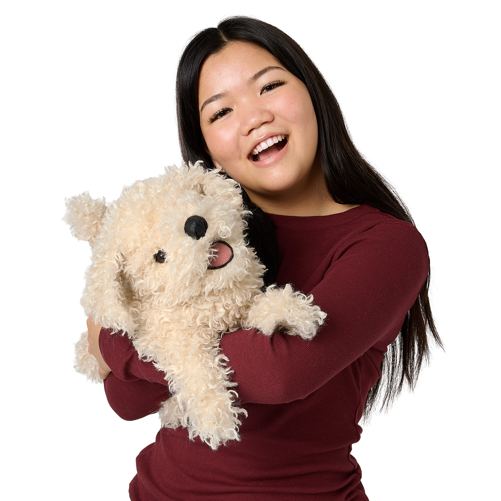 Folkmanis White Poodle Puppy Hand Puppet - Produktbild 5