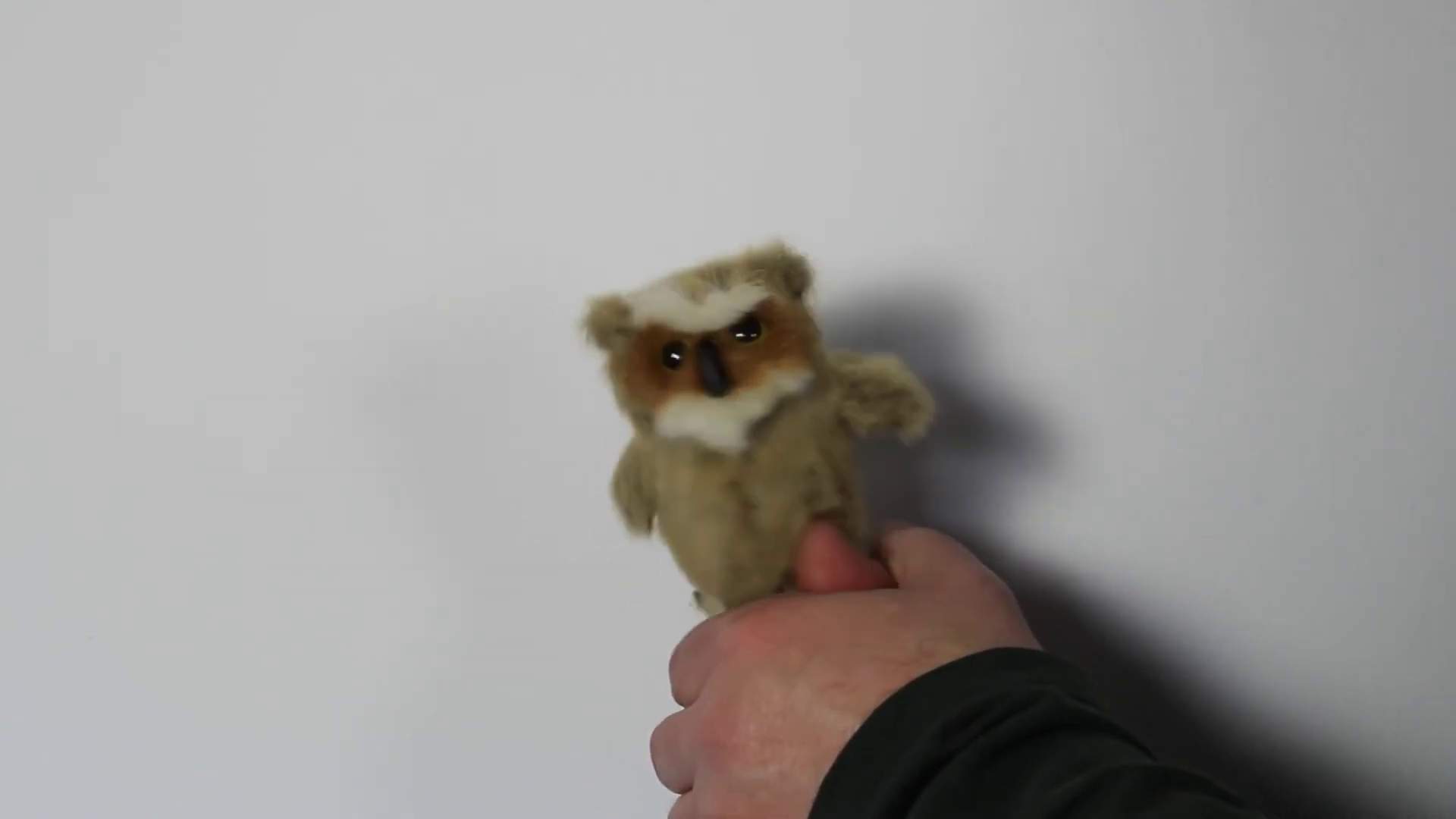 Folkmanis Mini Great Horned Owl Finger Puppet Demo
