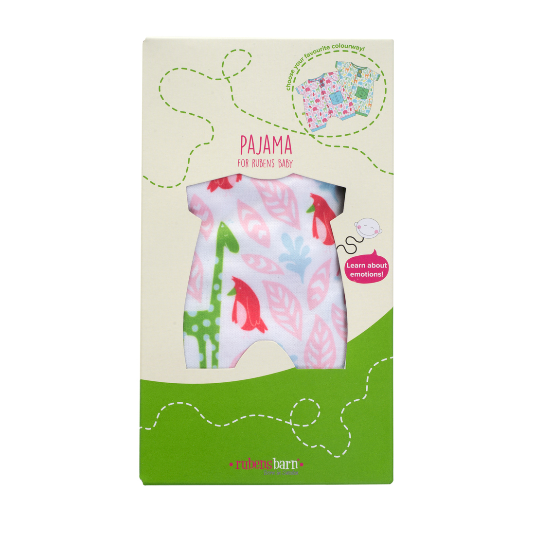 Pocket Friends pyjama, pink for Rubens Babies by Rubens Barn - Produktbild 4