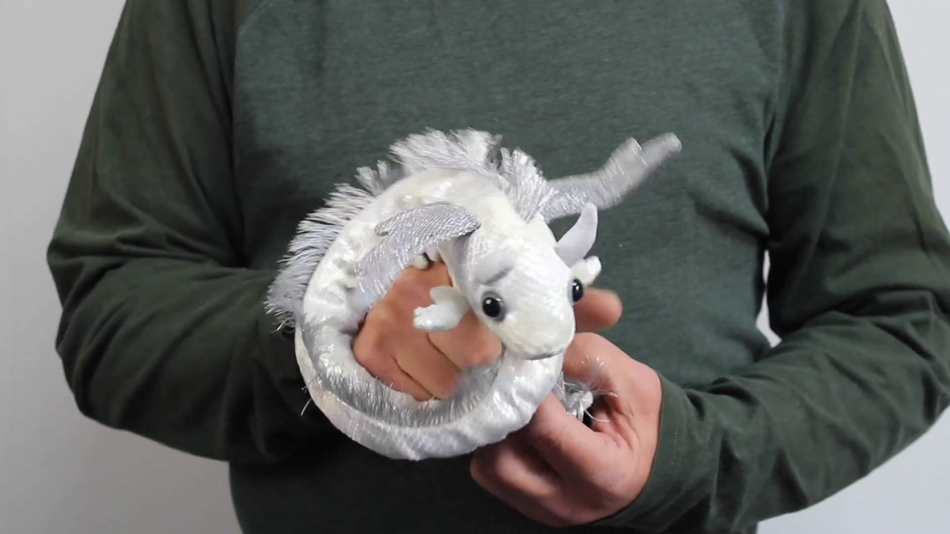 Folkmanis Pearl Dragon Wristlet Finger Puppet Demo