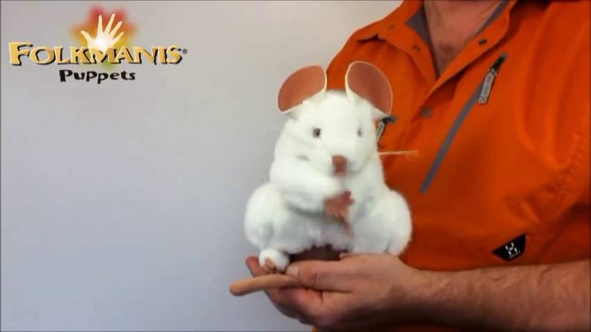 Folkmanis White Mouse Hand Puppet Demo 2