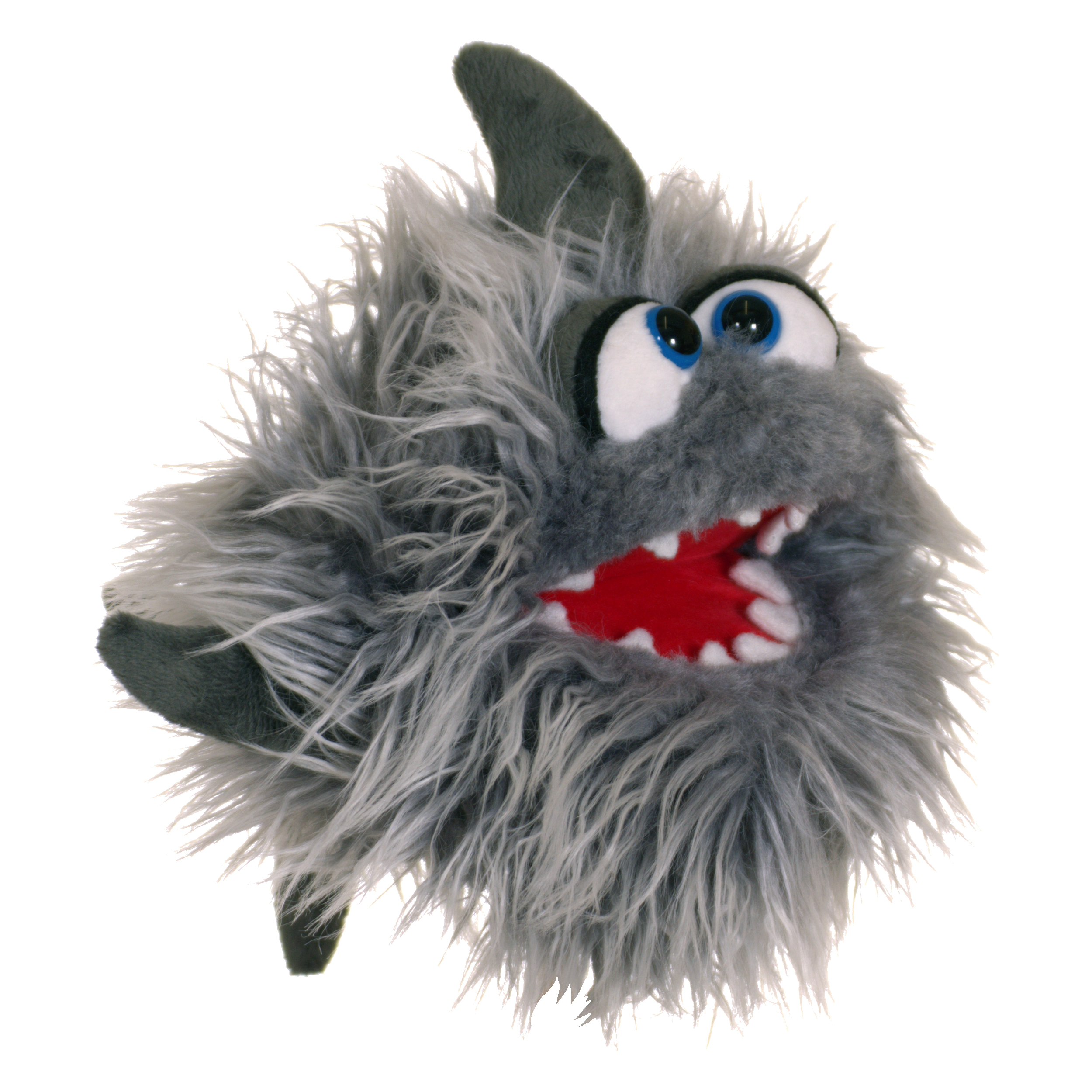 Living Puppets hand puppet Hainer the shark frontal with wide open jagged mouth