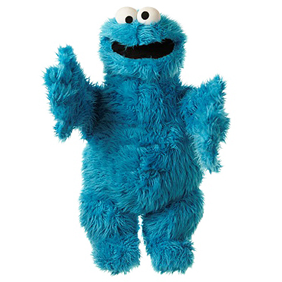 Living Puppets hand puppet Big Cookie Monster from Sesame Street with blue shaggy fur