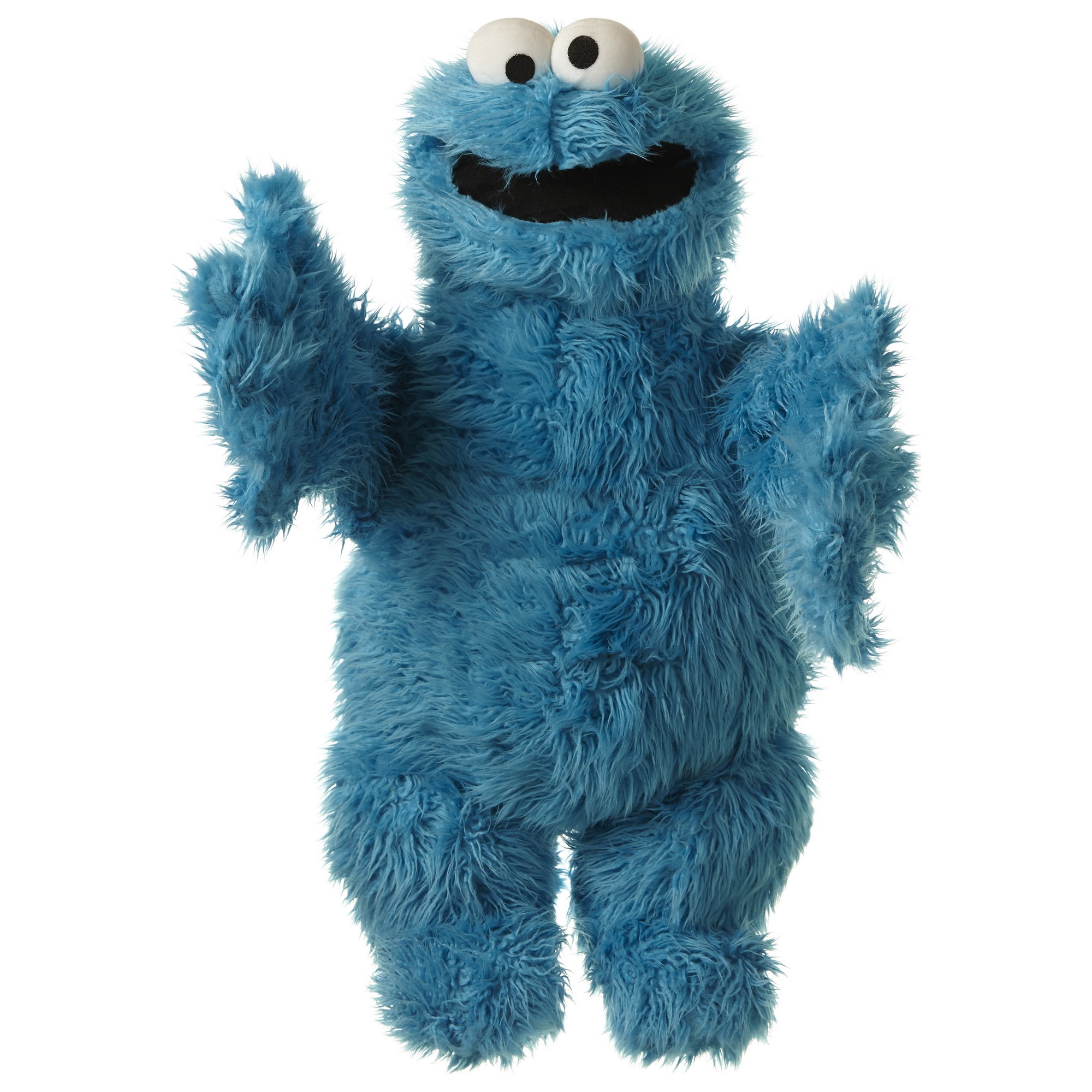 Living Puppets hand puppet Big Cookie Monster from Sesame Street with blue shaggy fur
