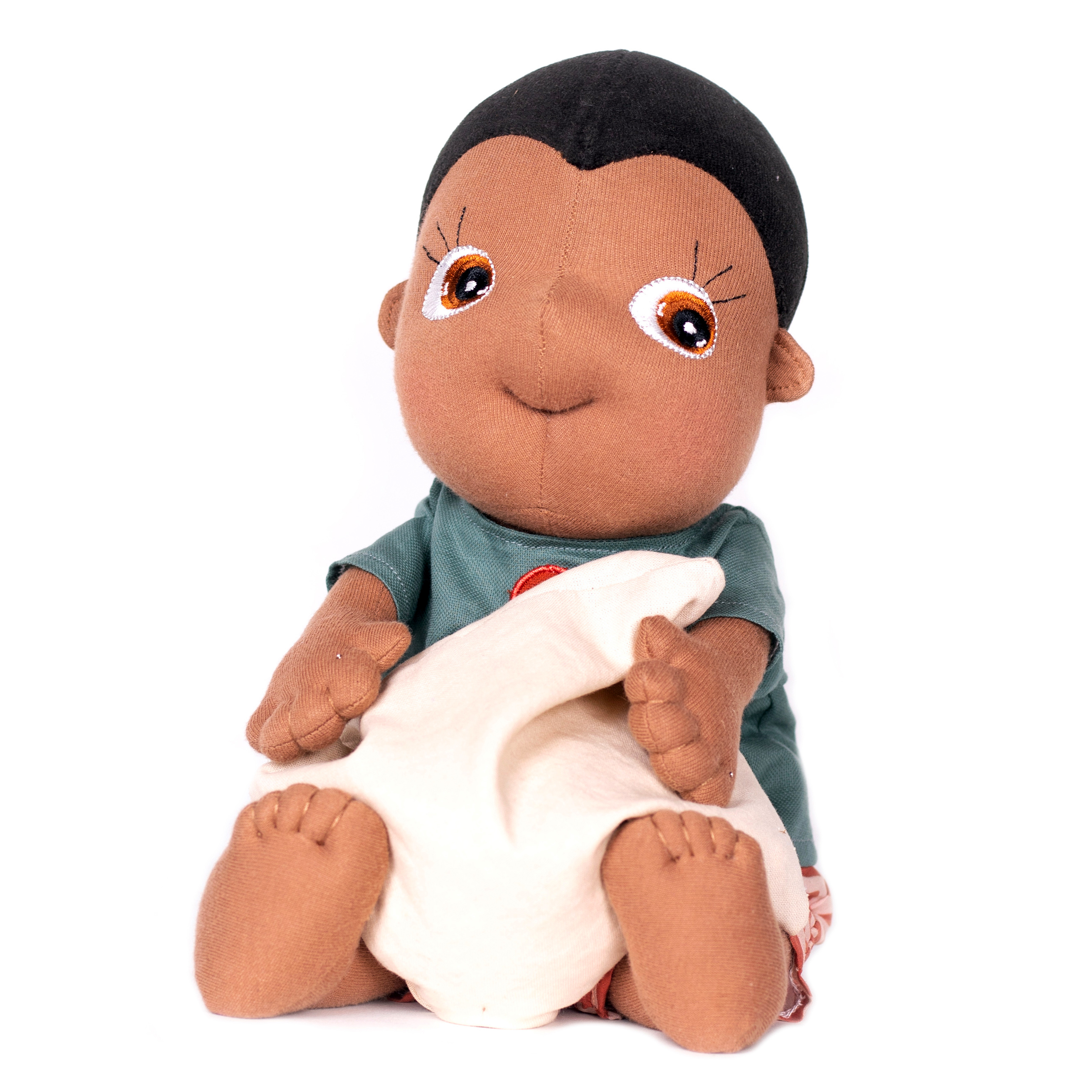 Rubens Tummies doll Kelvin with the removable wheat pouch at its belly