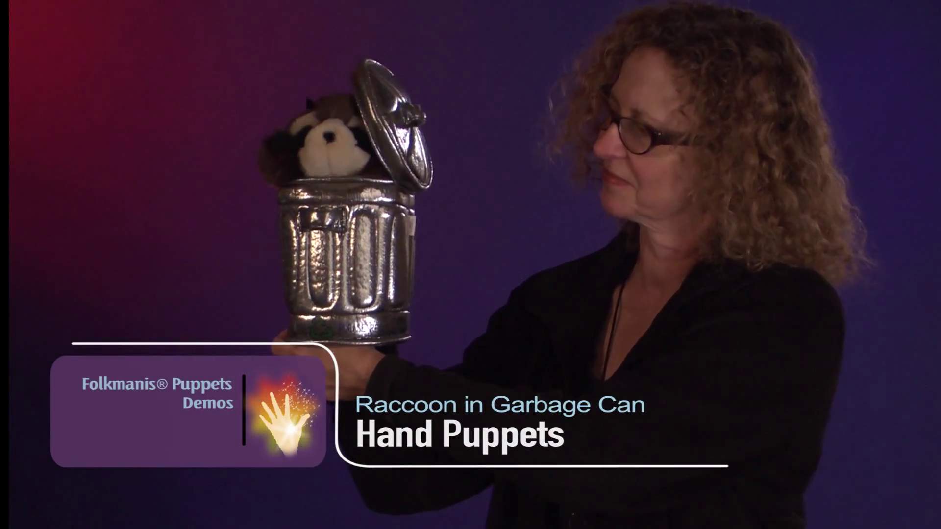 Folkmanis Raccoon in Garbage Can Hand Puppet Demo