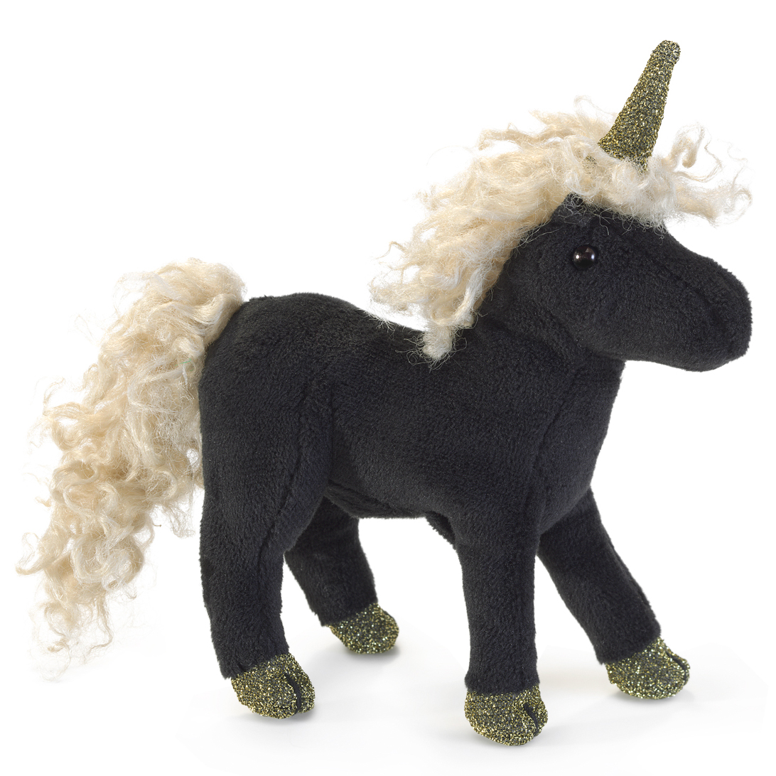 Folkmanis Mini Black Unicorn Finger Puppet - Produktbild 2