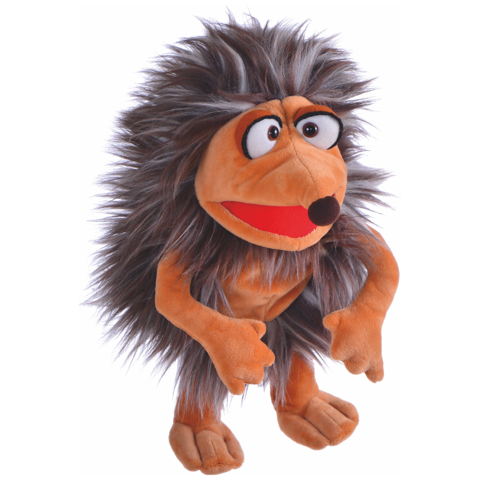 Living Puppets hand puppet Mr Waldmeister the hedgehog with grey spines and orange face