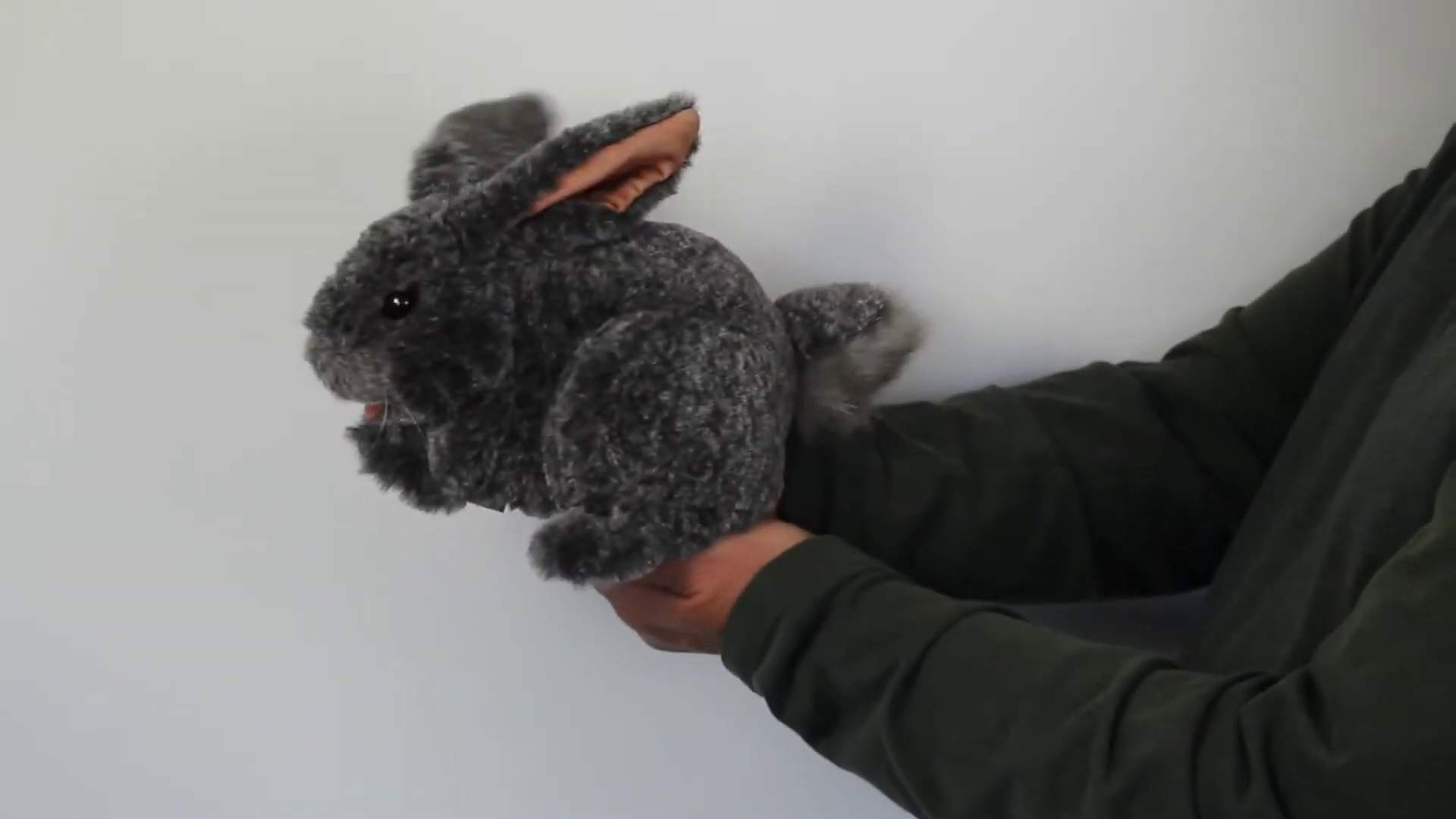 Folkmanis Grey Bunny Hand Puppet Demo