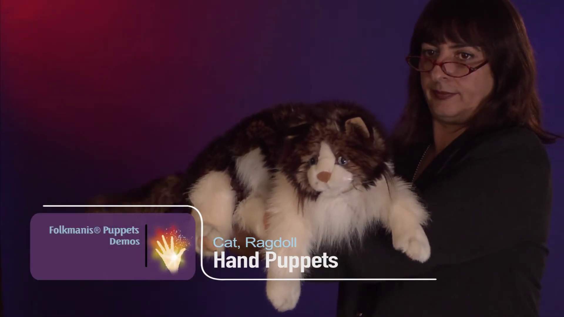 Folkmanis Ragdoll Cat Hand Puppet Demo