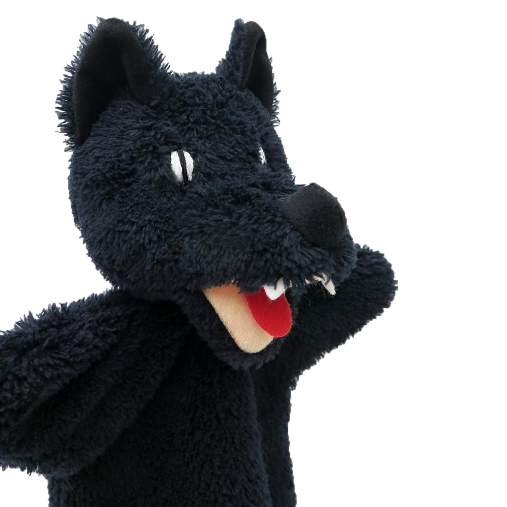 Punch and Judy Hand Puppet Wolf (black) - munabo - Produktbild 2