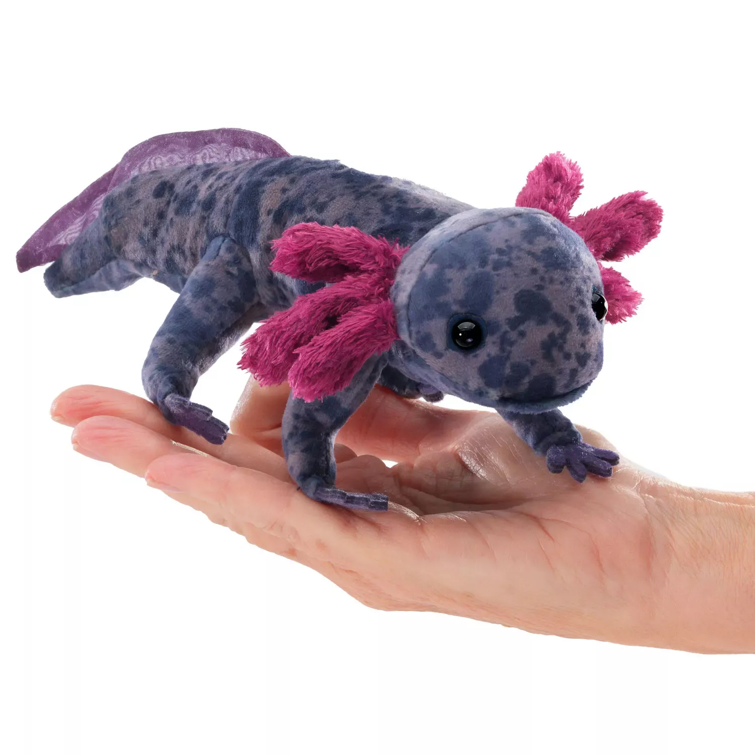 Folkmanis Large Axolotl, Black Finger Puppet