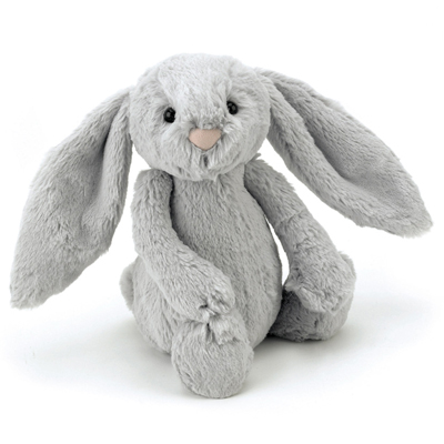 Jellycat Bashful Silver Bunny Original - Soft Cuddly Toy