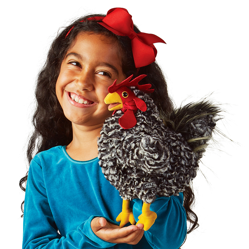Folkmanis Barred Rock Rooster Hand Puppet - Produktbild 4