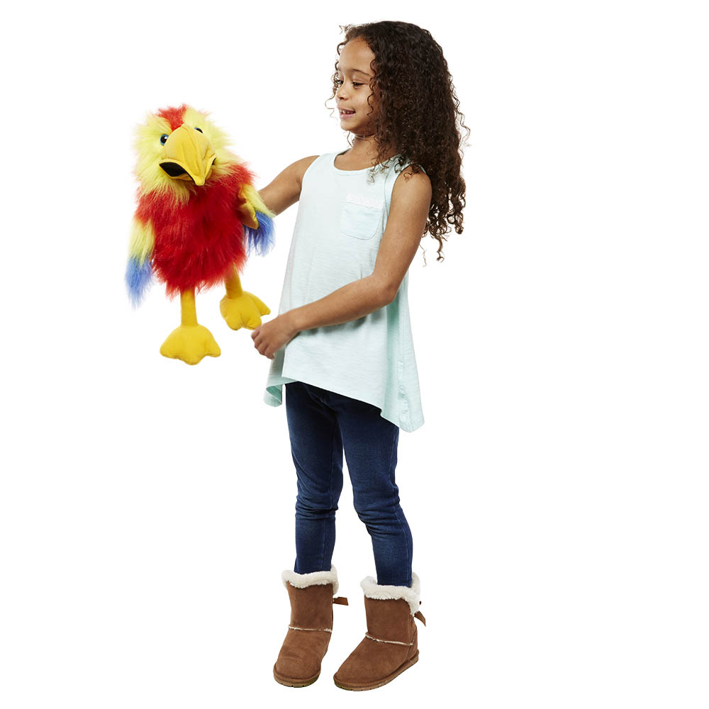 Hand puppet large scarlet macaw with sound - Puppet Company - Produktbild 2