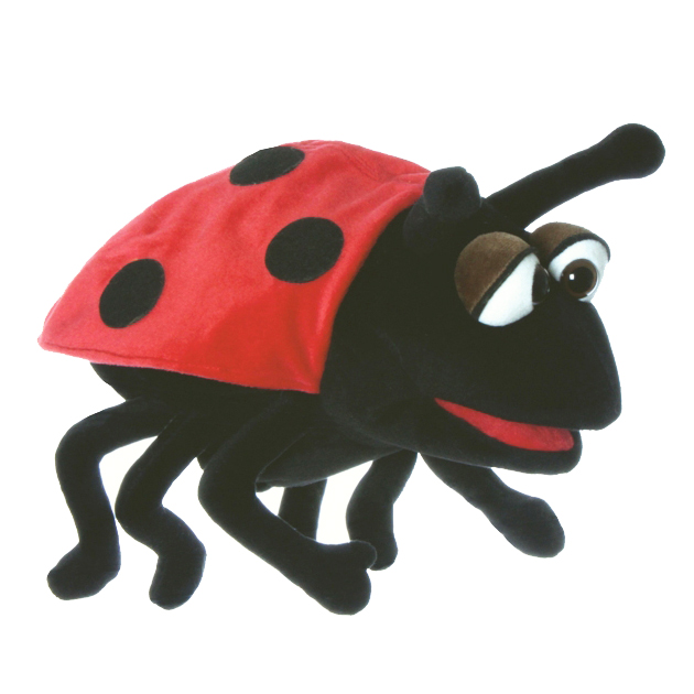 Living Puppets hand puppet Hubi the ladybird with red dotted shell and black legs