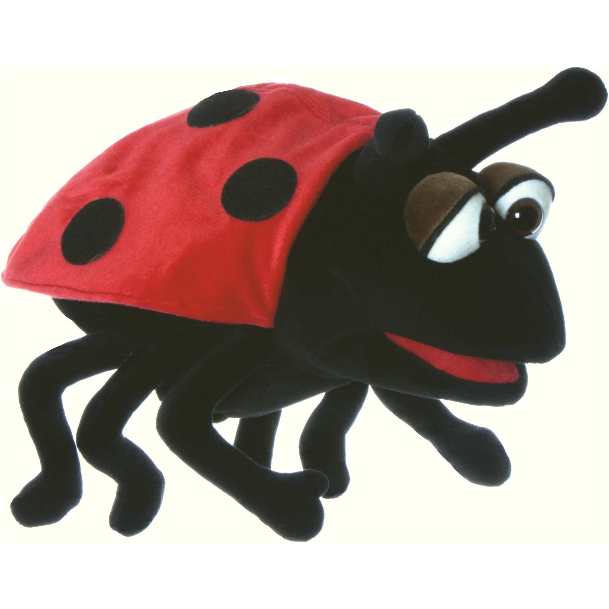 Living Puppets hand puppet Hubi the ladybird with red dotted shell and black legs