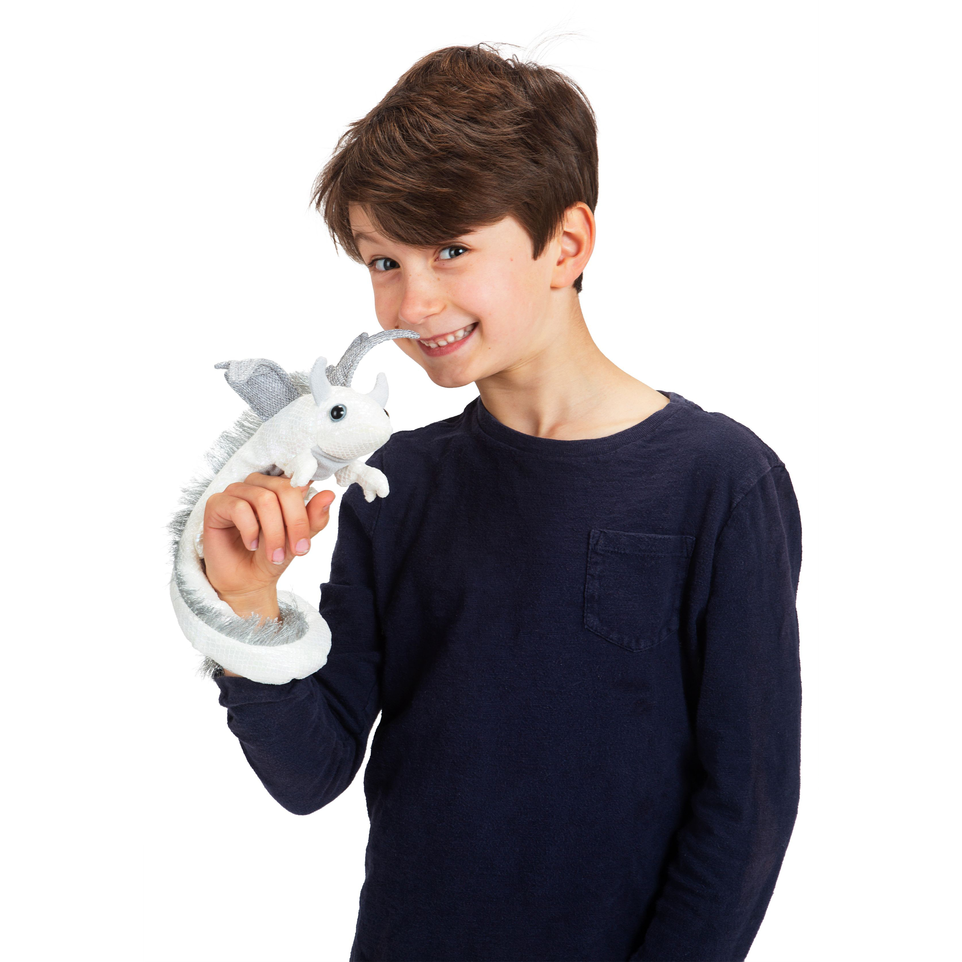 Folkmanis Pearl Dragon Wristlet Finger Puppet - Produktbild 4