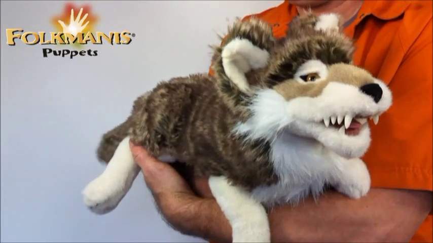 Folkmanis Grey Wolf Hand Puppet Demo 2