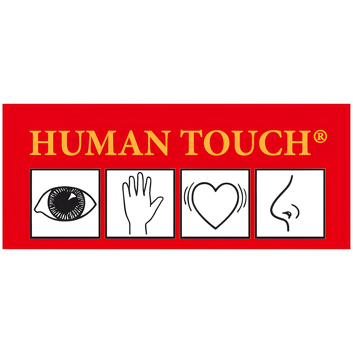 Human Touch logo by Joyk: the four sensory symbols of the empathy doll Simone