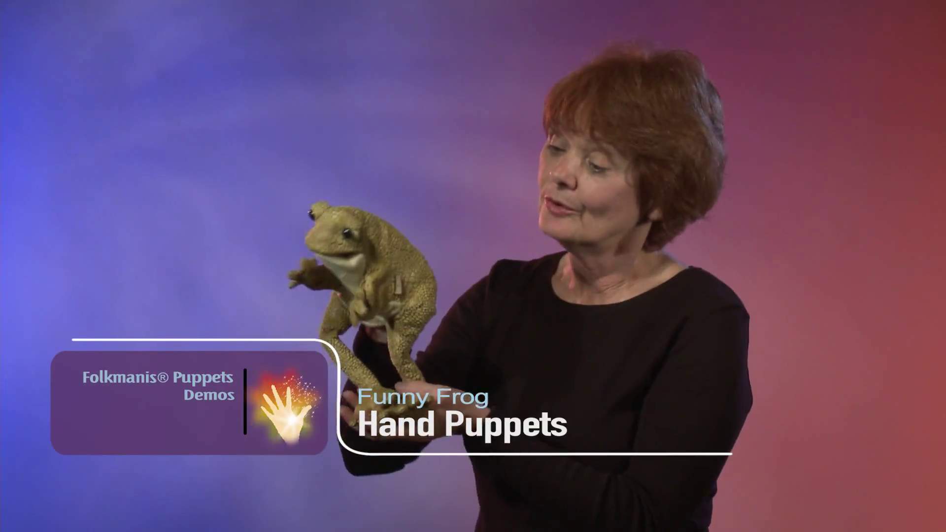 Folkmanis Funny Frog Hand Puppet Demo