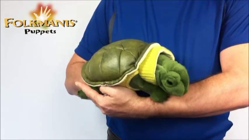 Folkmanis Turtleneck Turtle Hand Puppet Demo 2