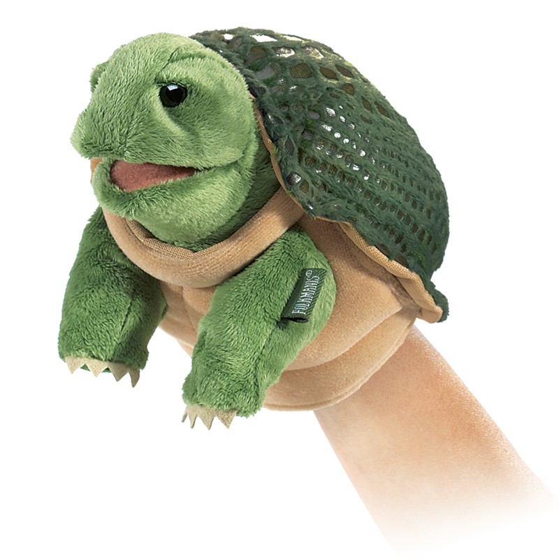 Folkmanis Little Turtle Hand Puppet (Small Stage Puppet)