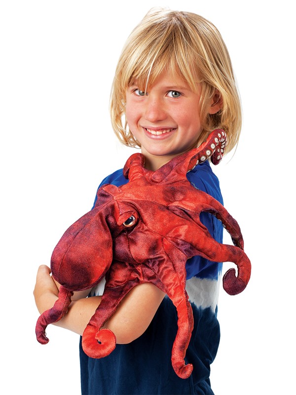 Folkmanis Red Octopus Hand Puppet - Produktbild 3