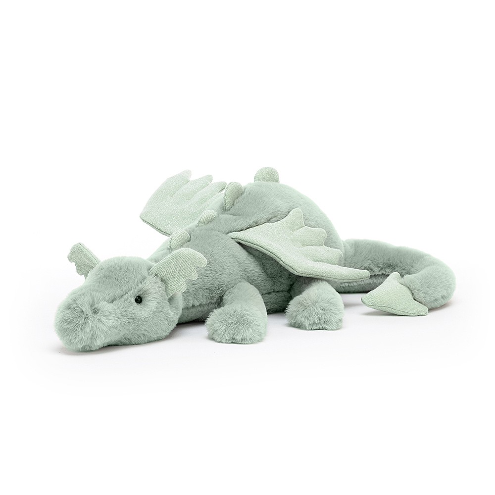 Jellycat Sage Dragon Large - dragon cuddly toy