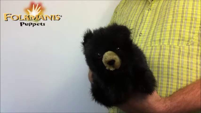 Folkmanis Baby Black Bear Hand Puppet Demo 2