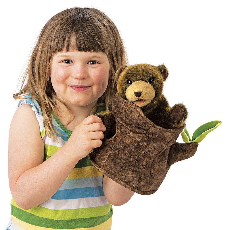 Folkmanis Bear in Tree Stump Hand Puppet - Produktbild 4
