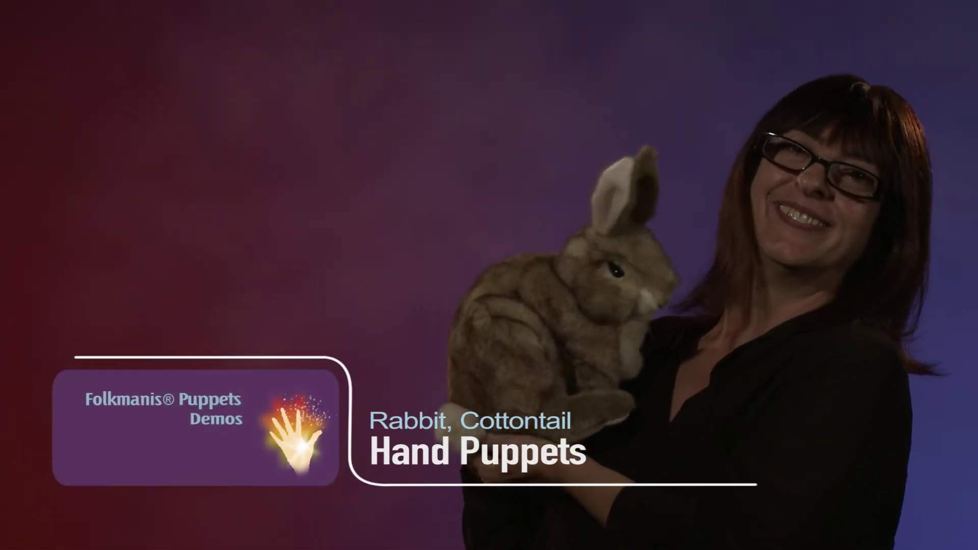 Folkmanis Cottontail Rabbit Hand Puppet Demo