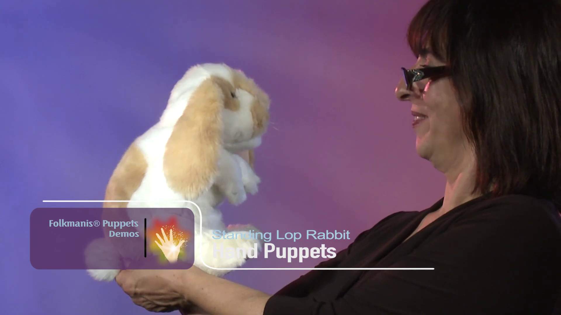 Folkmanis Standing Lop Rabbit Hand Puppet Demo