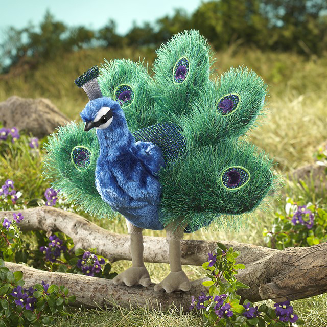 Folkmanis Small Peacock Hand Puppet - Produktbild 4