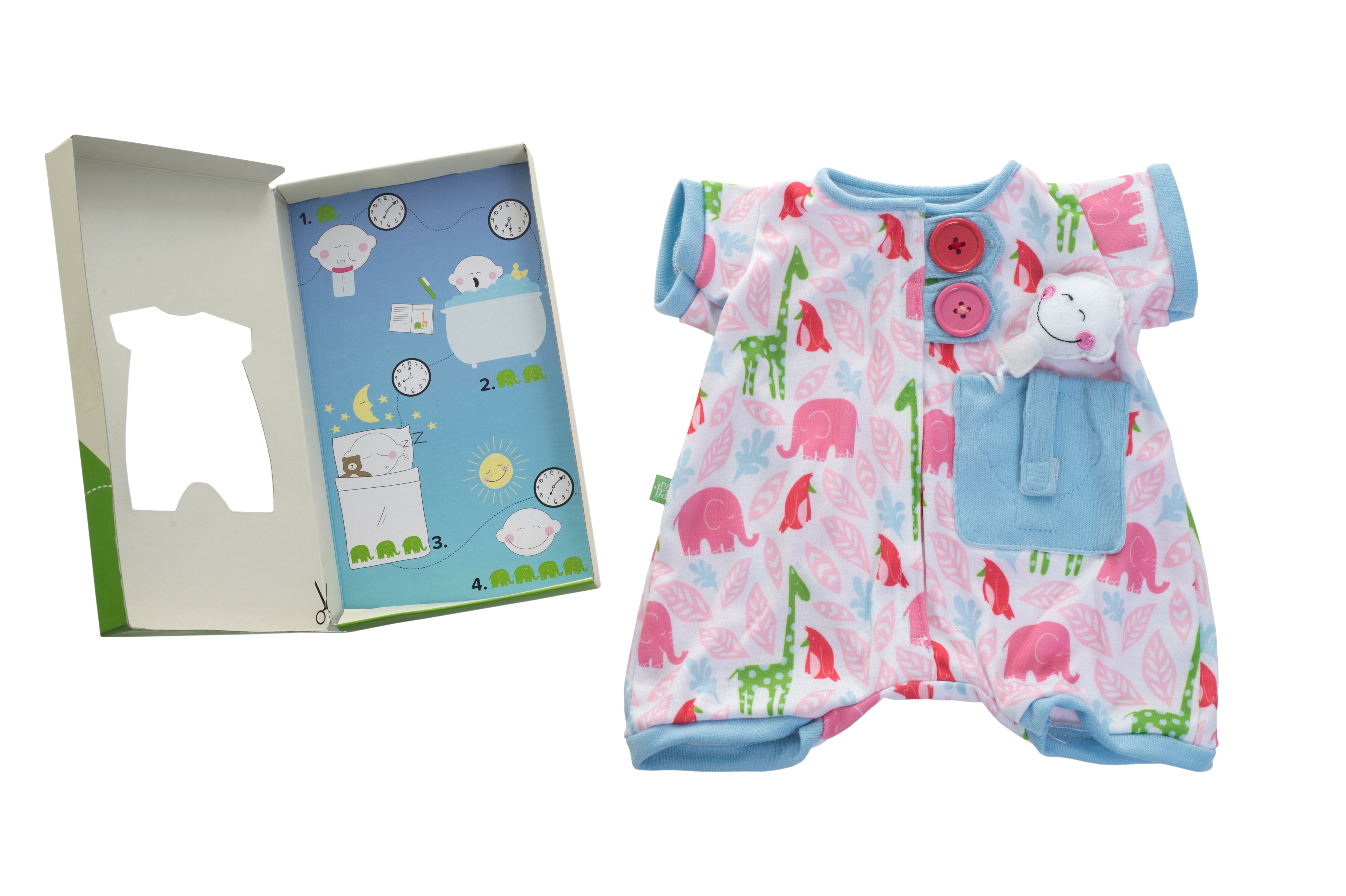 Pocket Friends pyjama, pink for Rubens Babies by Rubens Barn - Produktbild 2
