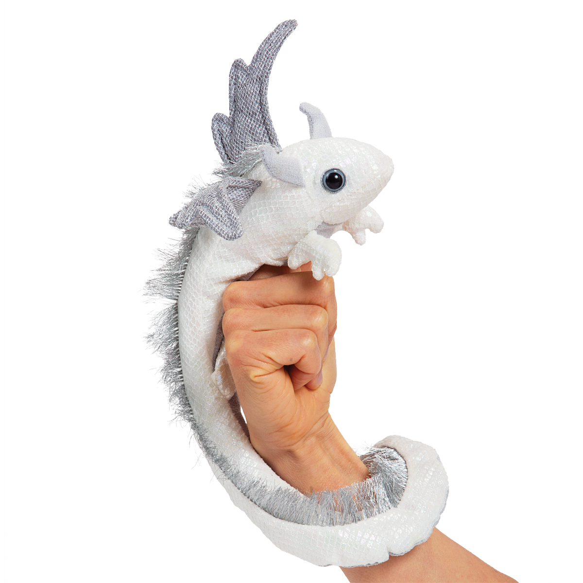 Folkmanis Pearl Dragon Wristlet Finger Puppet - Produktbild 2
