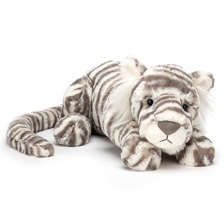 Jellycat Sacha Snow Tiger Little - Soft Cuddly Toy