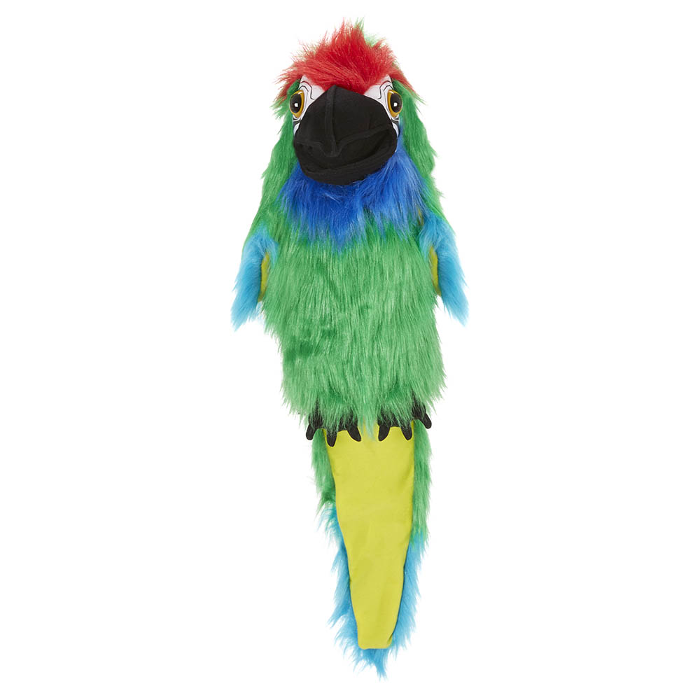 Hand puppet large military macaw with sound - Puppet Company