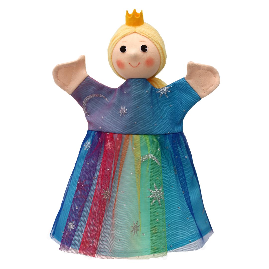 Punch and Judy Rainbow Princess Hand Puppet for Puppet Theatre | munabo