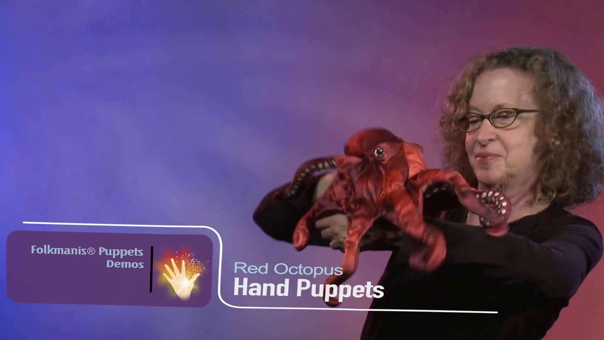 Folkmanis Red Octopus Hand Puppet Demo