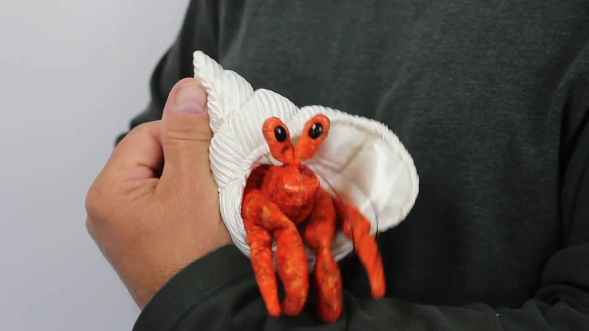 Folkmanis Mini Hermit Crab Finger Puppet Demo 2
