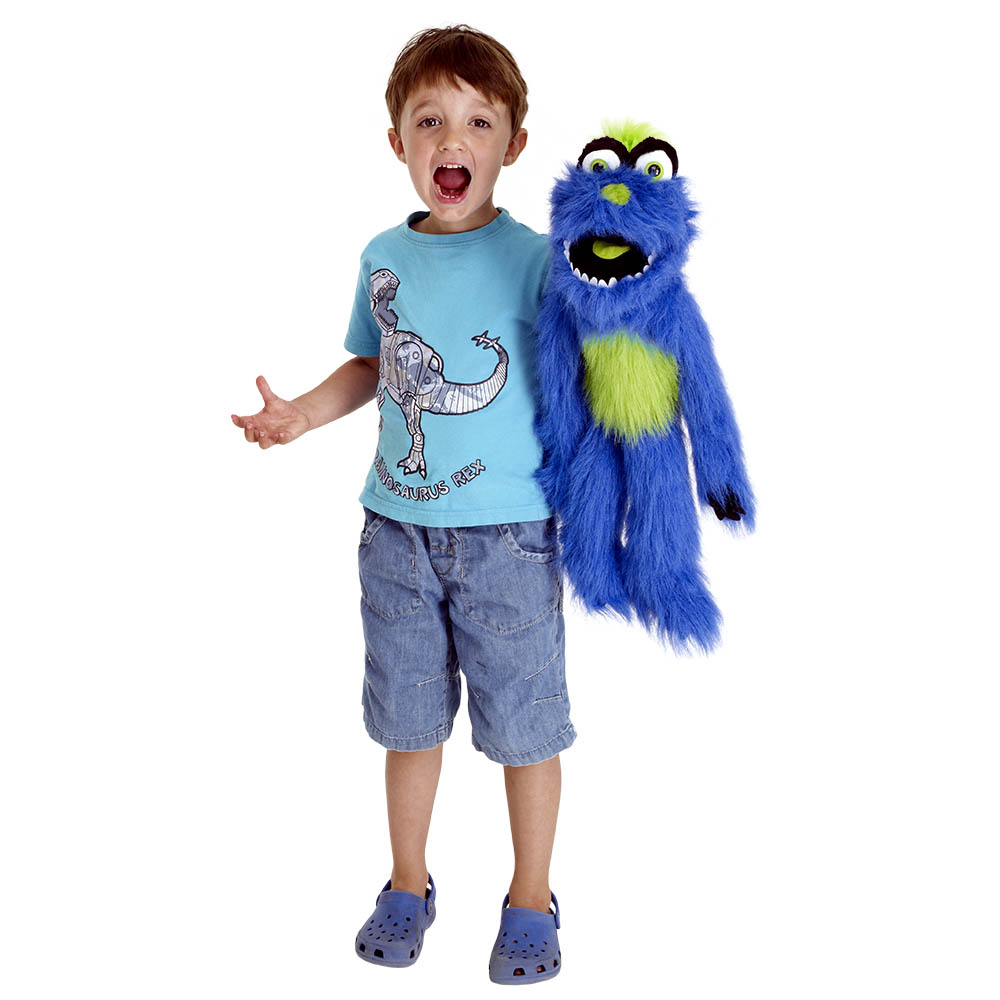 Monster hand puppet blue/green - Puppet Company - Produktbild 3
