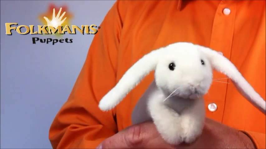 Folkmanis Mini Lop Ear Rabbit Finger Puppet Demo 2