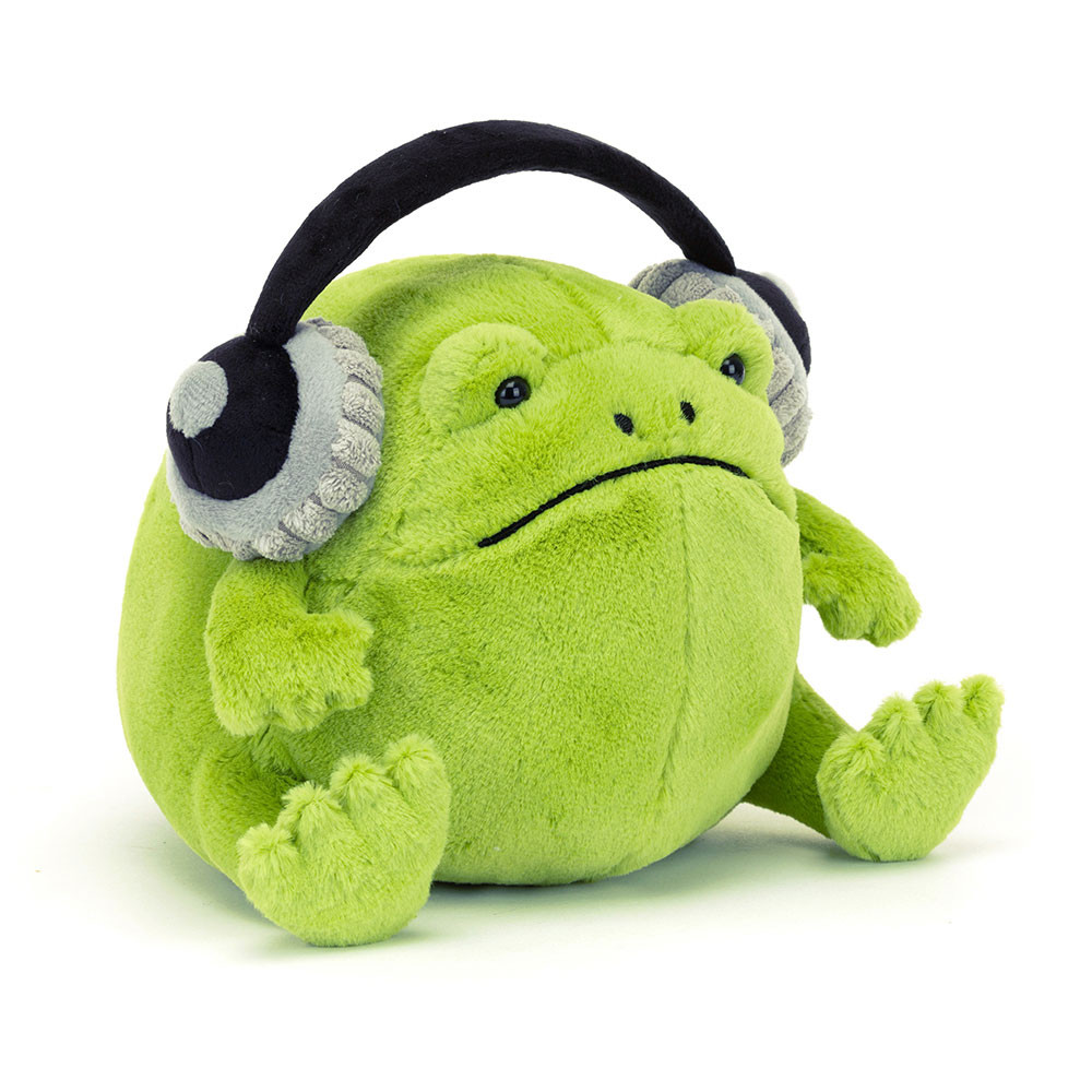 Jellycat Ricky Rain Frog Headphones - Soft Cuddly Toy