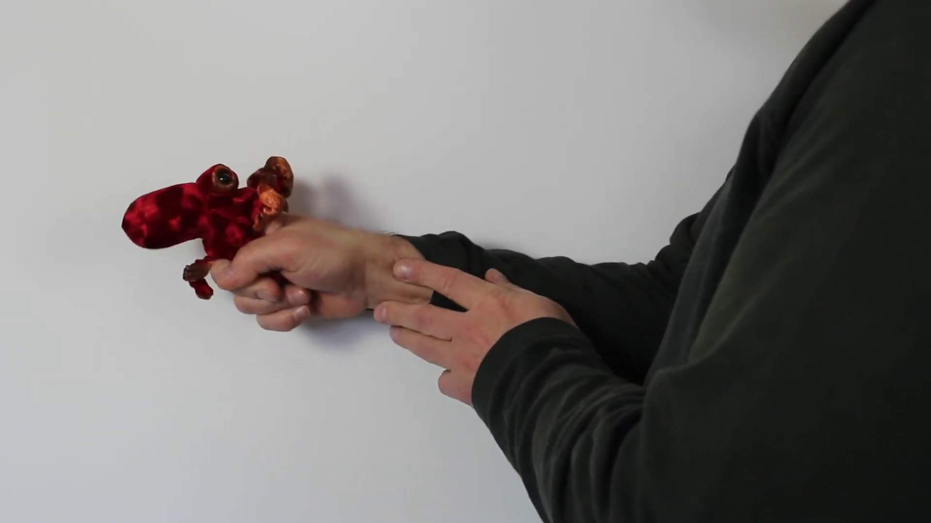 Folkmanis Mini Red Octopus Finger Puppet Demo